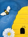 springtime beehive painting