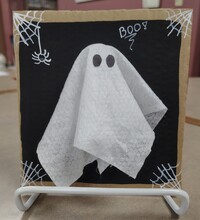spooky 3D ghost painting