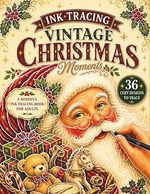 ink tracing vintage christmas book