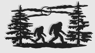 bigfoot silhouette trees